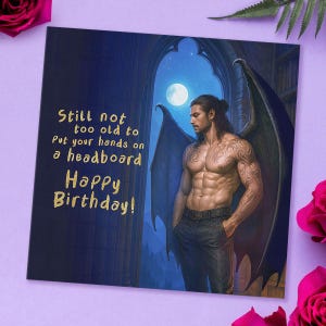 Funny Cassian Birthday Card, ACOTAR Romantasy Bookish Gift