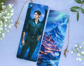 Marcapáginas Rhysand de edición limitada con dije, regalo romántico de ACOTAR