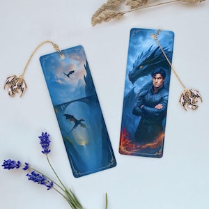 Limited Fourth Wing Bookmark with Dragon Charm, Xaden Riorson Book Boyfriend, Romantasy Shadow Daddy, Fantasy Reader Gift, Book Decor, Xaddy