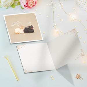 Funny Cats Card, Anniversary Romantic Greeting Love Gift image 2