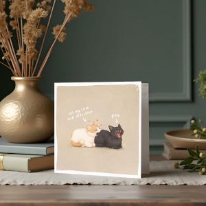 Funny Cats Card, Anniversary Romantic Greeting Love Gift image 6