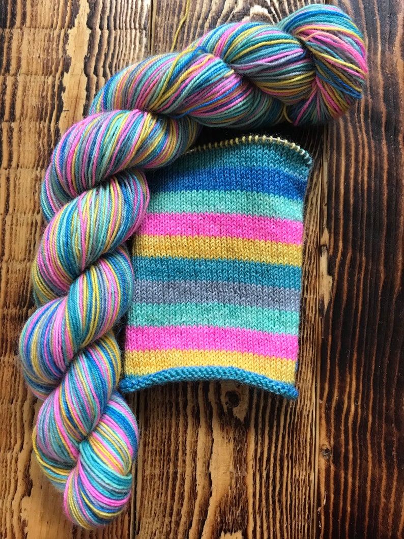 Self Striping Sock Yarn Hand Dyed Yarn 100g luxury sock Etsy