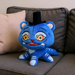 Custom Korean Blue Silly Tiger, Kawaii Room Decoration Toy,Kids Gifts, Kpop Demon Hunters Tiger Anime Plush Toy Doll, Stuffed Game Soft Doll