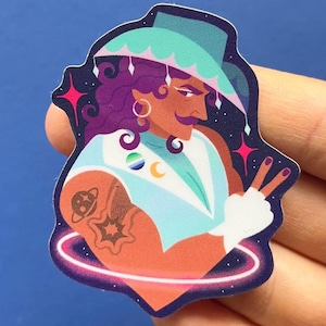 Sticker ruimtecowboy