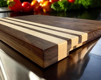 Walnut & Maple Cutting Board – Handmade Hardwood Kitchen and Charcuterie Gift
