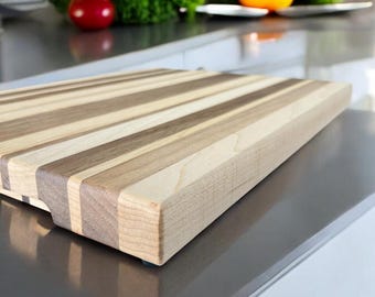 Walnut & Maple Cutting Board – Handmade Hardwood Kitchen and Charcuterie Gift