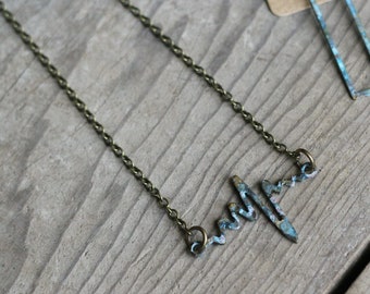 Indie Antiqued Patina Pulse Necklace