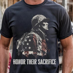 Veteran Tribute Unisex Tee - Honor Their Sacrifice, Patriotic Apparel, Gift for Veterans, Memorial Day Shirt, Veterans Day Shirt, USA Pride