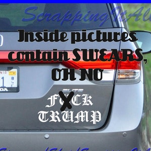 LARGE - F*CK TRUMP - Anti-Trump vinyl decal - laptop decoration - FuckTrump bumper sticker