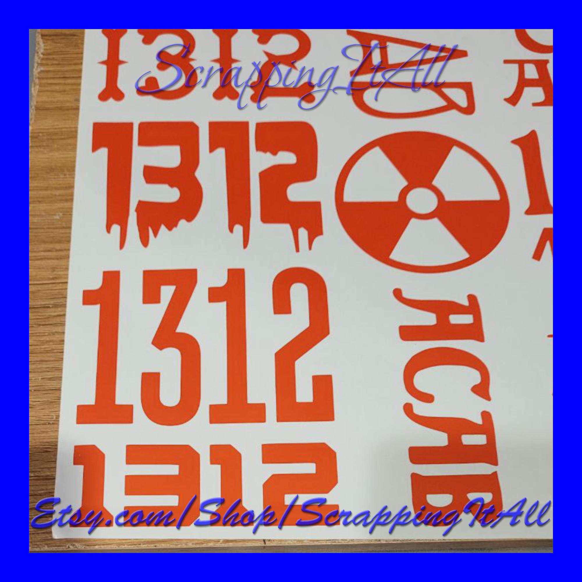 SMALL - 1312 ACAB Vinyl Decal - Bumper Sticker - Laptop Decoration ...
