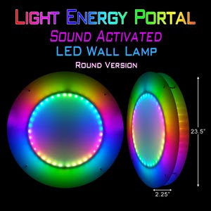 LED Light Energy Portal: Sound Activated Meditation Wall Art