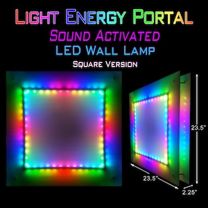 LED Light Energy Portal: Sound Activated Wall Art