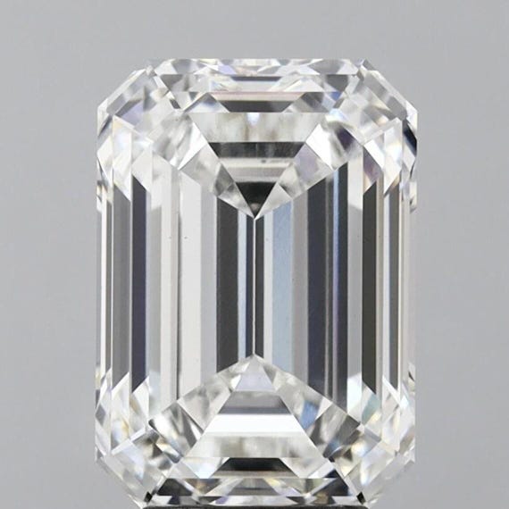 5カラットのエメラルドカットラボダイヤモンド：E+ VS+クラリティ、IGI