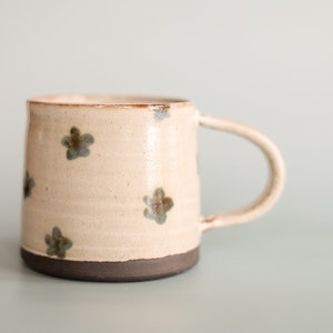 miss tabitha (dark) *floral handmade ceramic mug*