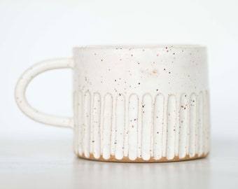 miss charlotte: handmade fluted ceramic mug