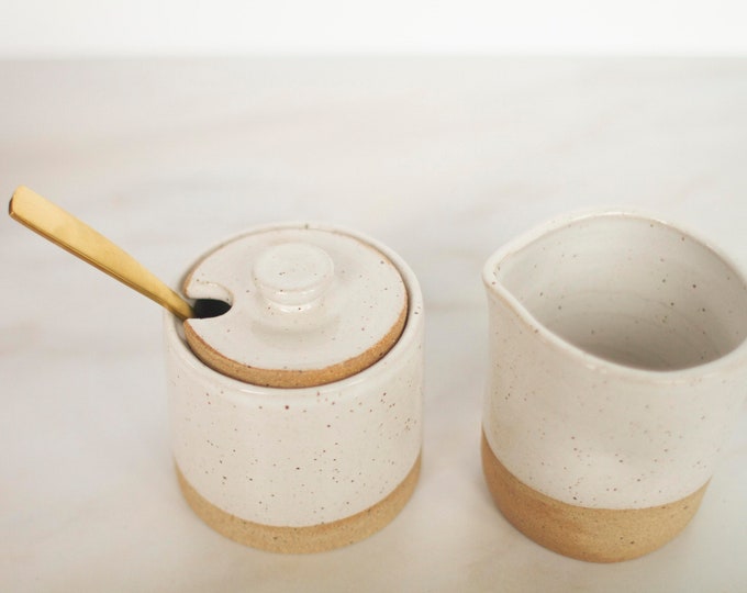 Sugar and Creamer Dispenser Set, Kitchen Storage, Coffee Bar, Organizer