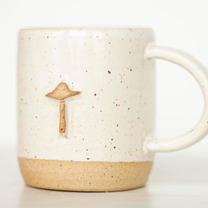 miss bee mug *handmade ceramic mushroom mug*