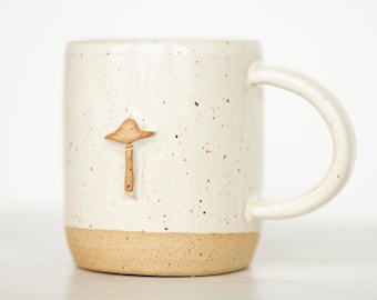 miss bee mug *handmade ceramic mushroom mug*