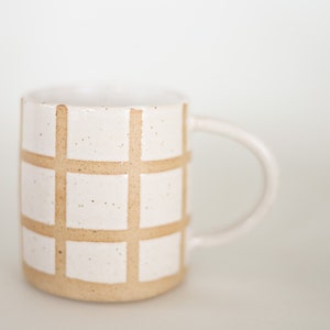 miss harriette *grid handmade ceramic mug*