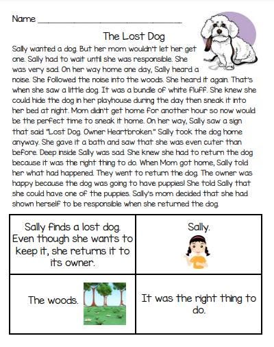 36 Pages of Primary Reading Comprehension : Who, What, Where, When, Why and How!