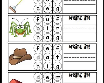 Spelling CVC Words Activity