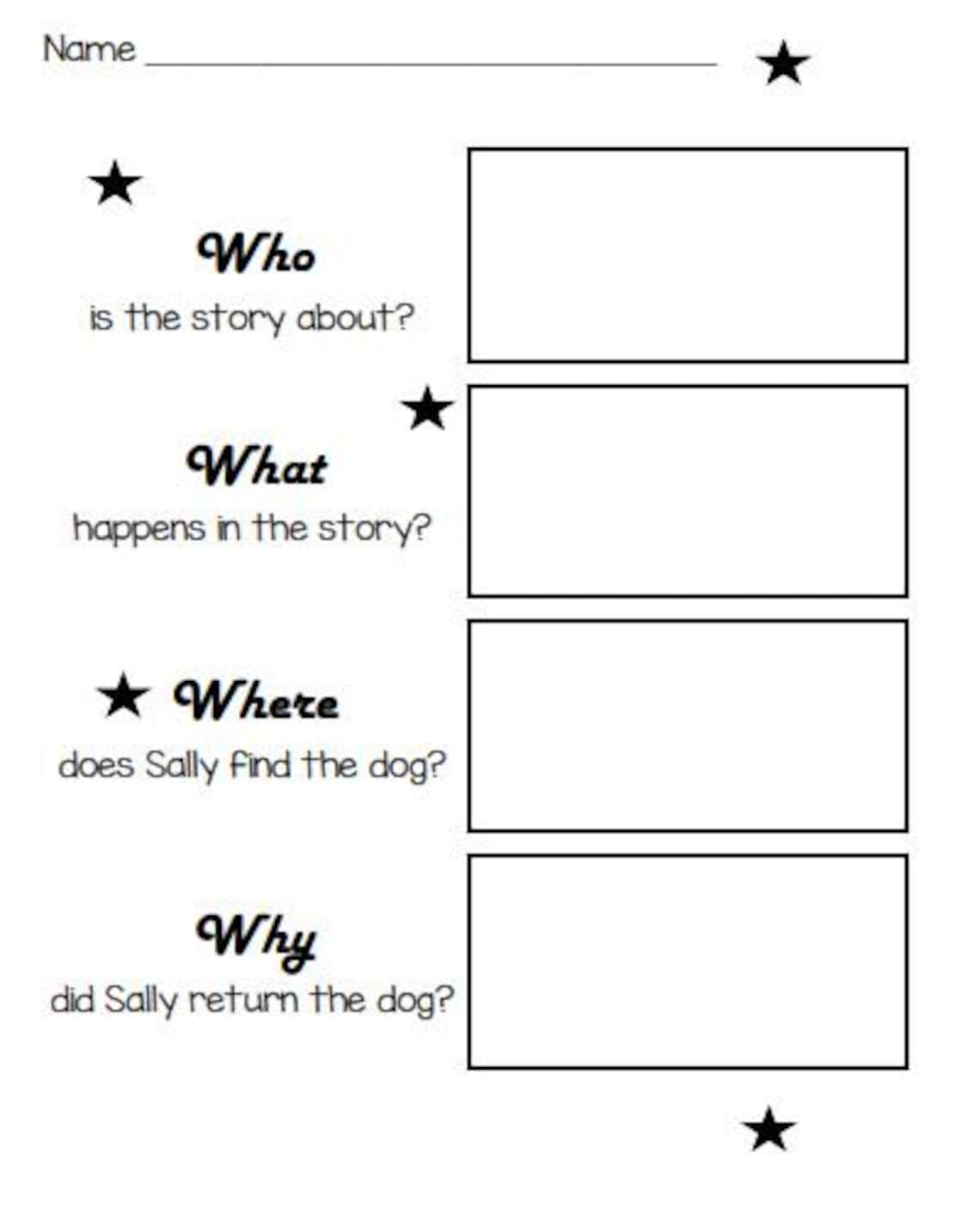 36 Pages of Primary Reading Comprehension : Who, What, Where, When, Why ...