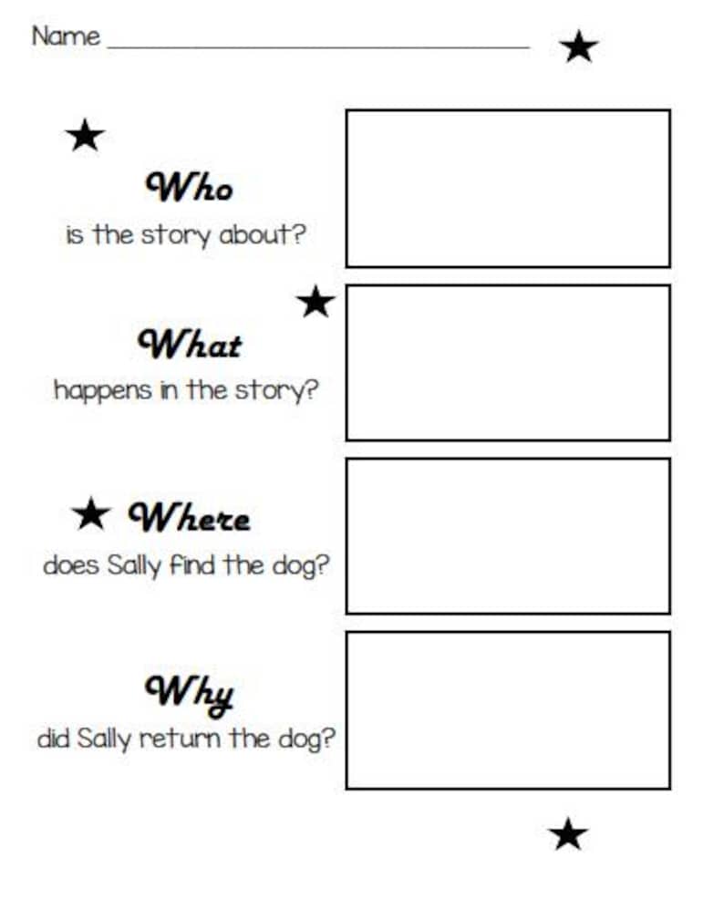 36 Pages of Primary Reading Comprehension : Who, What, Where, When, Why ...