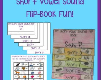 Adorable No-Prep Short Vowel Sounds Flip-Book