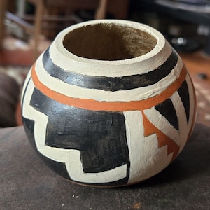 SOUTHWESTERLY 4&quot; Pubelo-Inspired Art Gourd Acrylic, John Rodwan