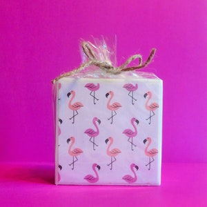 4 Pink Flamingo Coasters, Bird Lover Gift, Gifts for Her, Tropical Coasters, Gift for Mom, Grandma, Birthday, Mother's Day Gift, New Home image 2