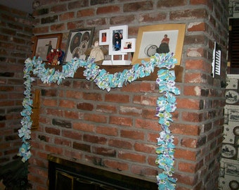 Custom Garland, NO LIGHTS, You Choose The Colors, Mirror, Mantle, Bannister, Door, Window, Dorm, Girls Room, Party, Holiday, Sports Decor