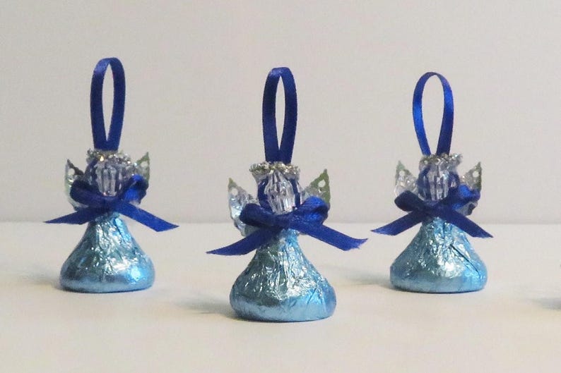 PINK or BLUE Chocolate Candy Angels Set of 36 Baptism First Etsy