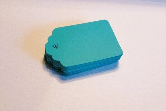 Blank Turquoise Tags for Labeling, Scrapbooking, Gifts, Thank You