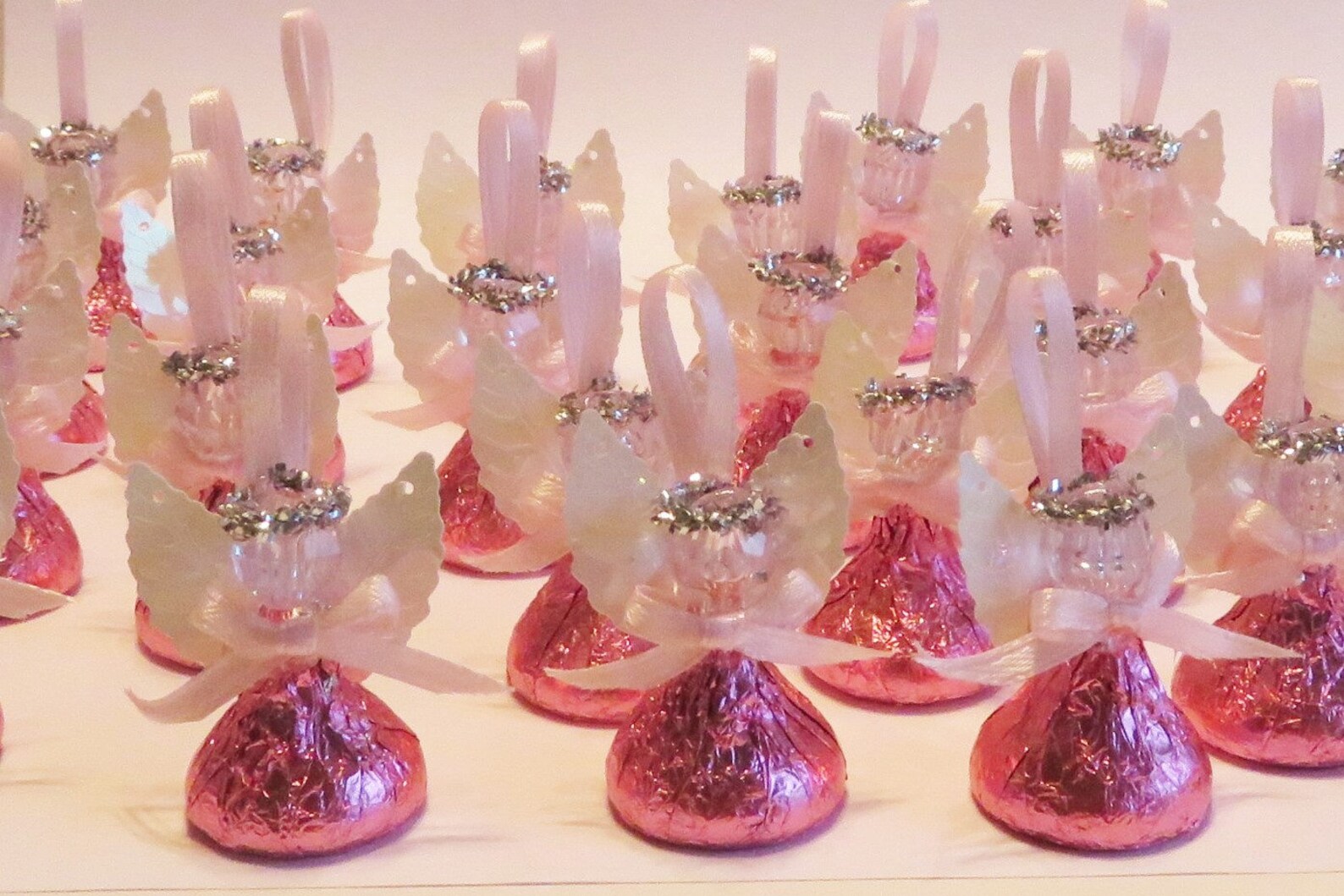 48 PINK Chocolate Candy Angels First Communion Bridal Etsy
