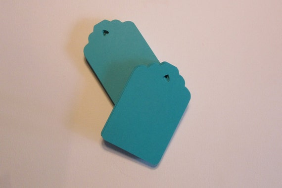 Blank Turquoise Tags for Labeling, Scrapbooking, Gifts, Thank You, Wedding  Favor, Hang Tags or Price Tags, With or Without String, Set of 75 