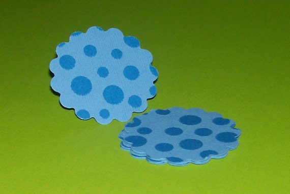 100 Small Scalloped Zebra Turquoise String Tags Price Tag Gift Tag 1/" x 1 5//8/"