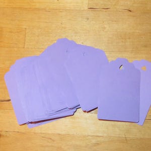 Light Purple, Lavender Tags for Gifts, Wedding, Shower Favor, Wish Tree, Labeling, Scrapbooking, Thank You, or Price Tags Set of 30 or 75 image 3