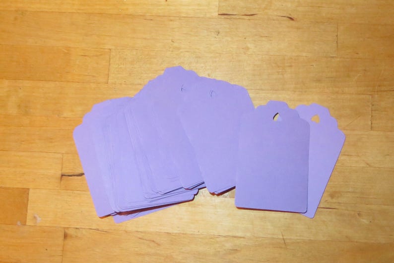 Light Purple, Lavender Tags for Gifts, Wedding, Shower Favor, Wish Tree, Labeling, Scrapbooking, Thank You, or Price Tags Set of 30 or 75 image 3