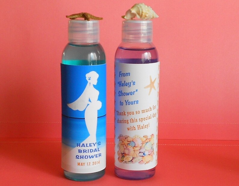 Beach Themed Wedding or Bridal Shower Favor Personalized Etsy