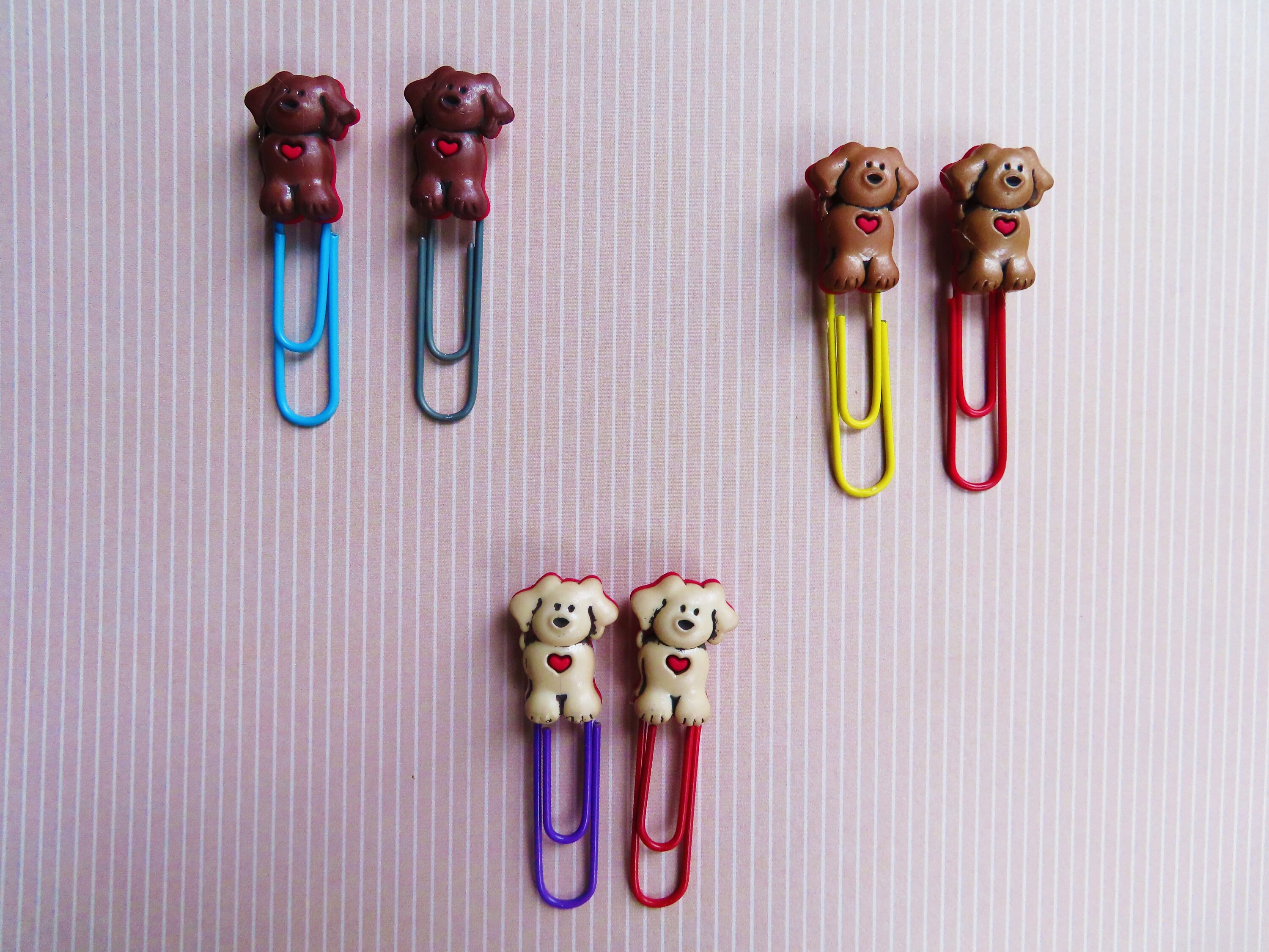 Filofax 2 Dog Paw Bookmarks Organizers Puppy Paper Clips for Planners Filofax 2 Dog Paw Bookmarks Organizers Puppy Paper Clips for Planners