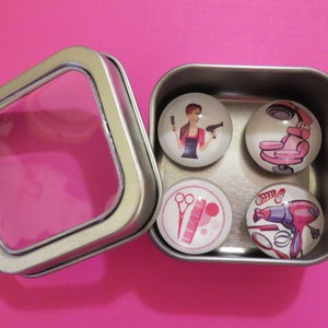 Gift for Hair Stylist, Hairdresser Magnets, Beautician, Beauty Salon, Hair Cutter, Salon Decoration, Beauty School Student, Grad Gift
