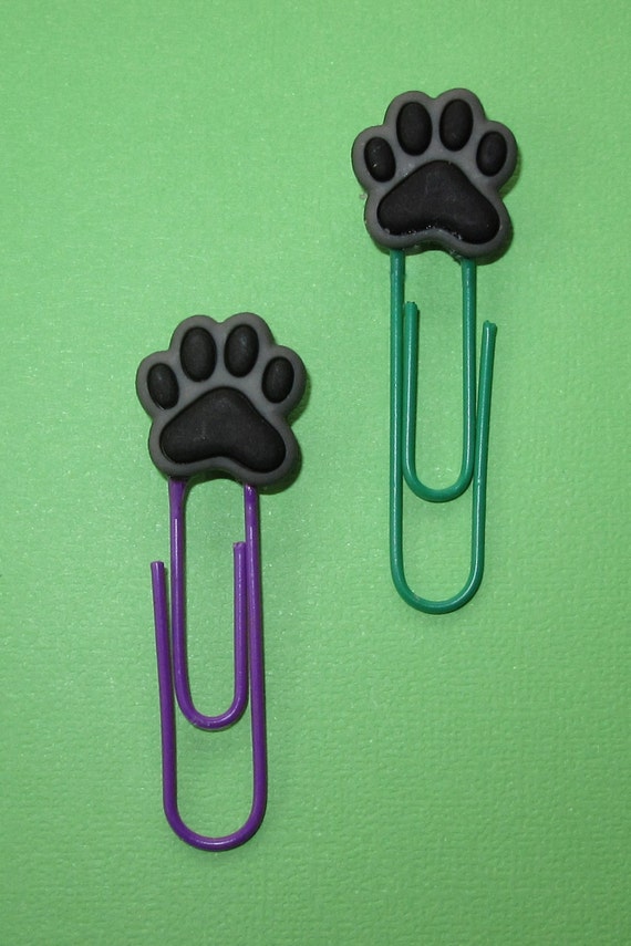 2 Dog Paw Bookmarks Organizers Filofax Puppy Paper Clips for Planners 2 Dog Paw Bookmarks Organizers Filofax Puppy Paper Clips for Planners