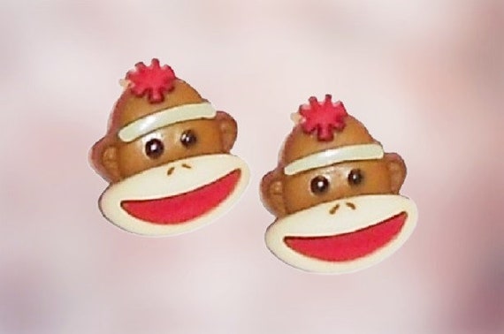 Sock monkey earrings clearance