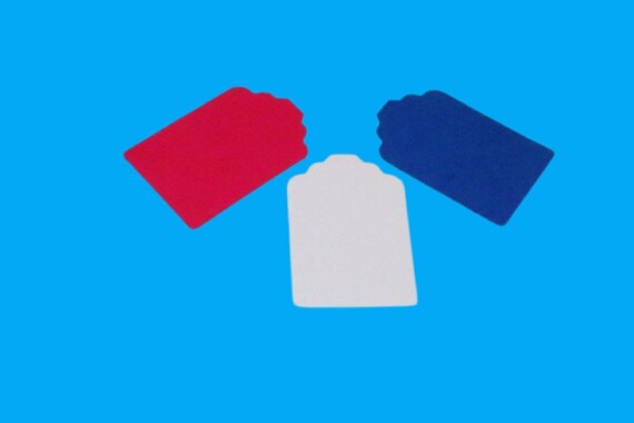 Buy Red Hand Punched Tags for Labeling, Scrapbooking, Gifts, Thank