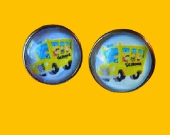 School Bus Driver Gift, Post, Stud Earrings, Bus Driver Appreciation, Jewelry, Gift from Child, End of the School Year Gift, Thank You Gift
