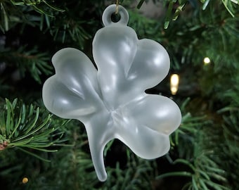 Blown Glass Three Leaf Clover Ornament