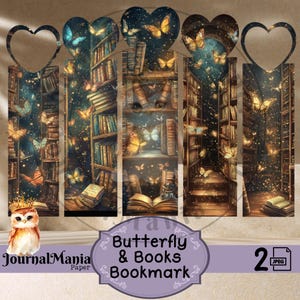 BookLover Lesezeichen Schmetterling Lesezeichen Lesezeichen Digitaler Download Print Bookish Lesezeichen Schmetterling Junk Journal wählerisch Schnitt Lesezeichen