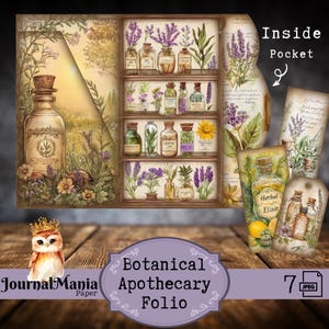 Kit folio herboristerie botanique pour apothicaire