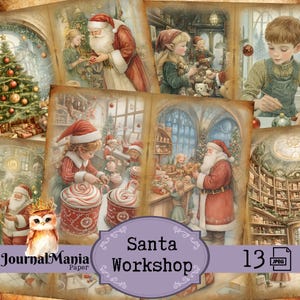 Christmas Junkjournal Vintage Kerstman Afdrukbaar Merry Christmas Journal Xmas Paper Gifted Christmas Eve Printable December Christmas Season