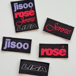 Kpop embroidered patches, sew on patches, gift for kpop fan, kpop, patch, custom patch, kpop accessory, kpop gift, chingu Embroidery